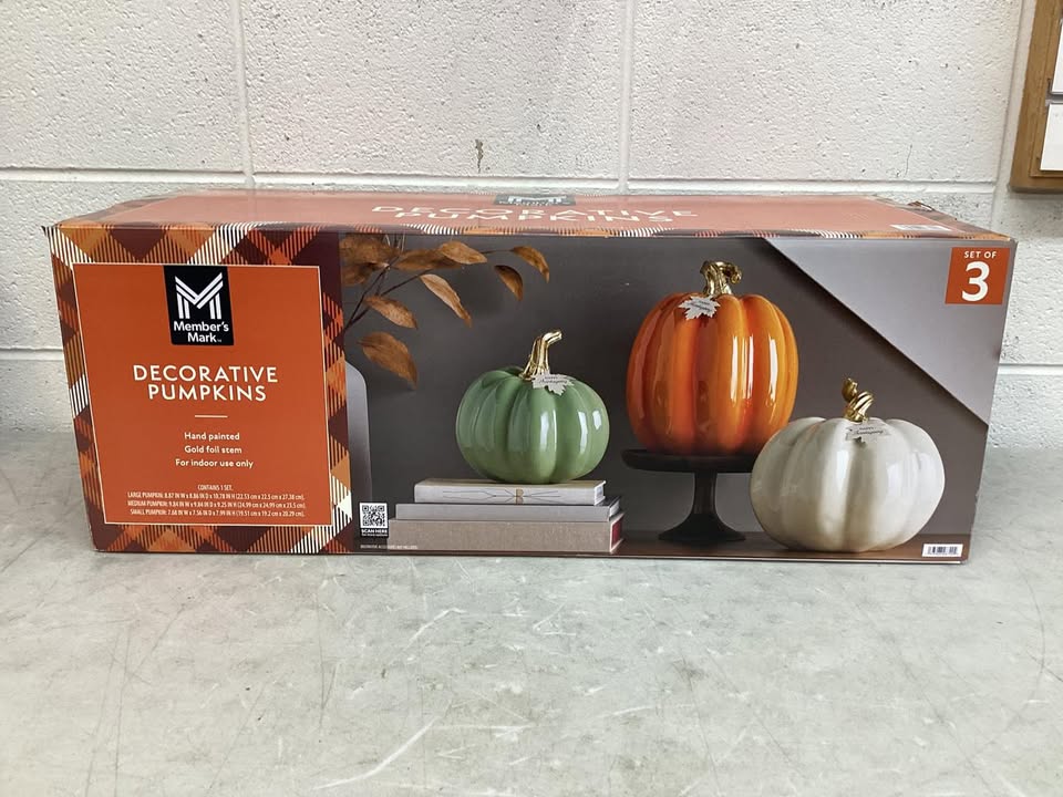 Member's Mark Decorative Harvest Pumpkins, Set of 3