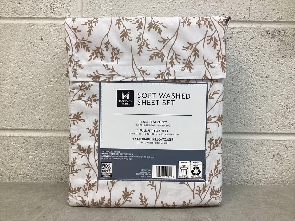 Member's Mark Soft Washed Sheet Set, Full Size