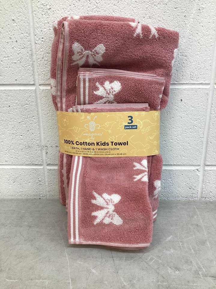 Unapologetically Kid 3-Piece Decorative Bath Towel Set