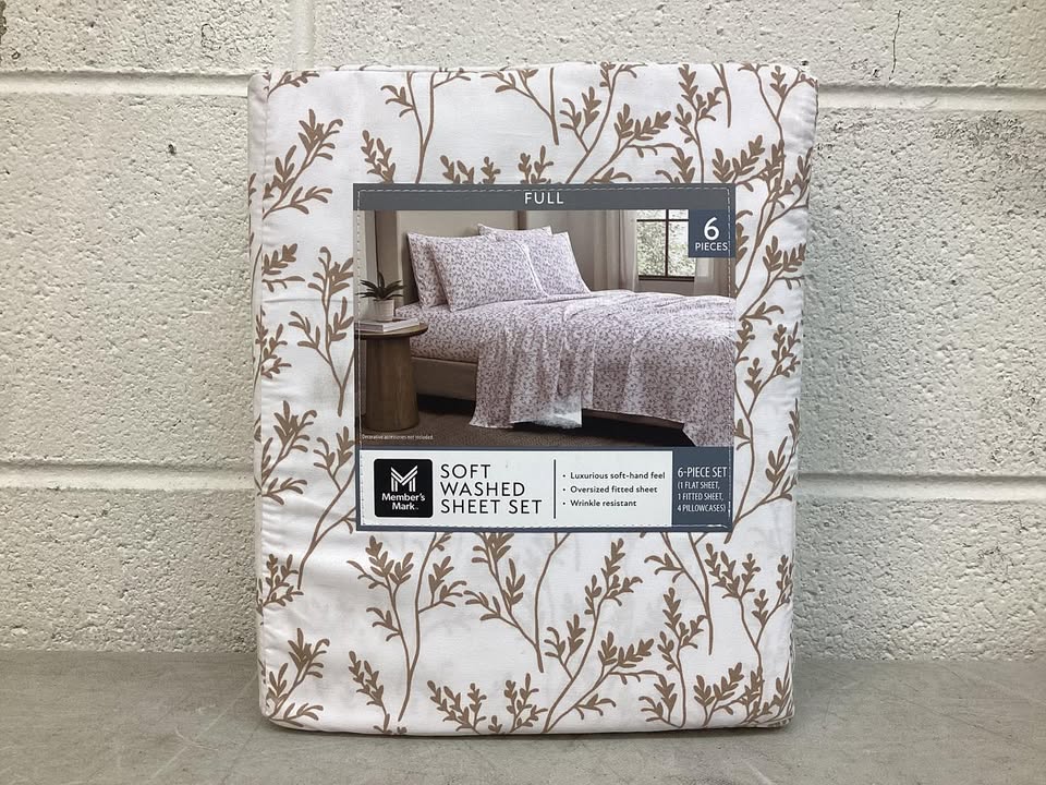 Member's Mark Soft Washed Sheet Set, Full Size
