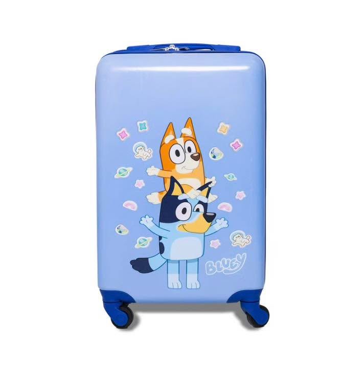 3-Piece Bluey Kids Luggage Set | Rolling Suitcase, Backpack & Luggage Tag