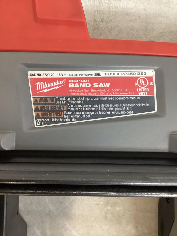 Lightly Used Milwaukee M18 FUEL 18V Lithium-Ion Brushless Cordless Deep Cut Band Saw w/ 5.0 Battery
