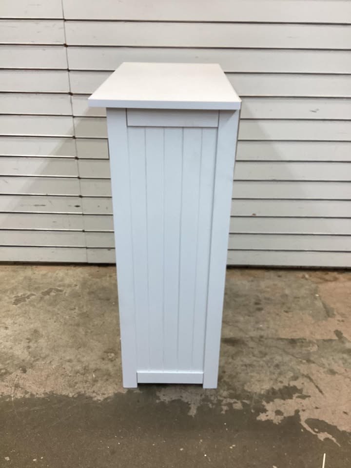 Costway Bathroom Floor Cabinet Side Storage with 3 Drawers and 1 Cupboard