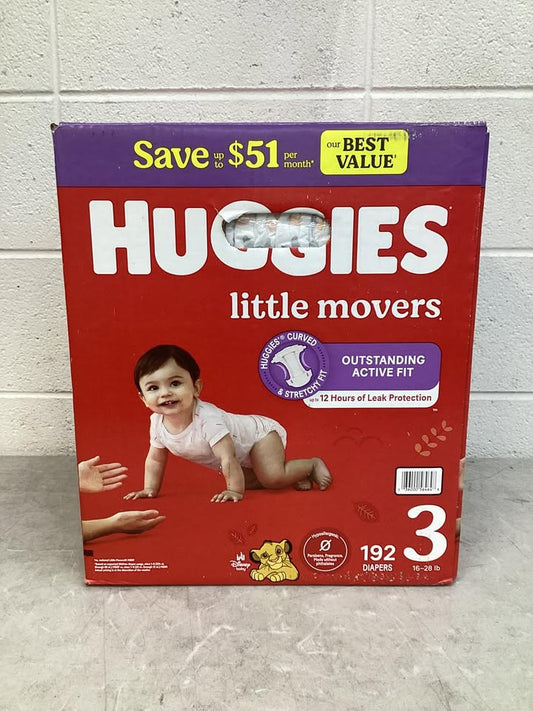 Huggies Little Movers Baby Diapers Size 3 192ct
