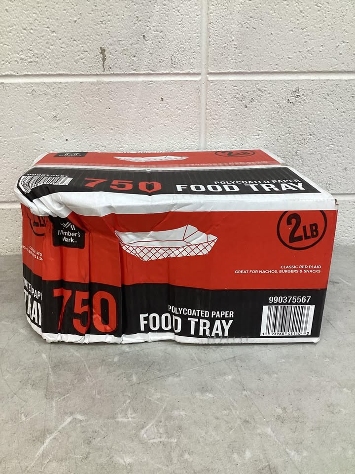 Member's Mark 2lb. Heavy Duty Paper Food Trays 750 ct.