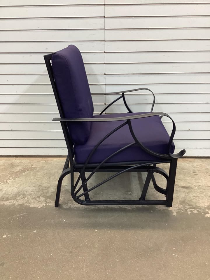 Metal Outdoor Glider Chair, Set of Two