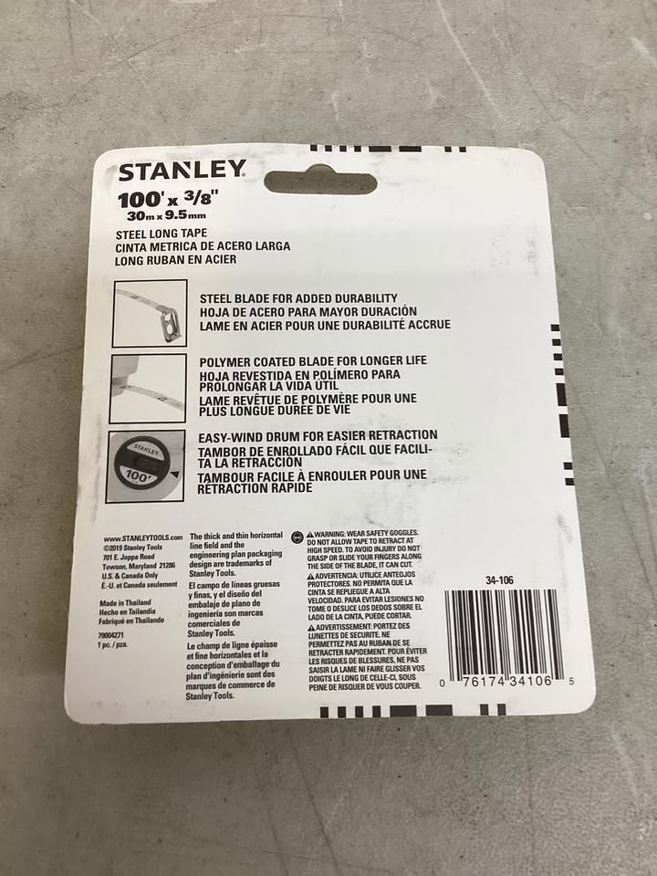 Stanley 100 ft. Tape Measure