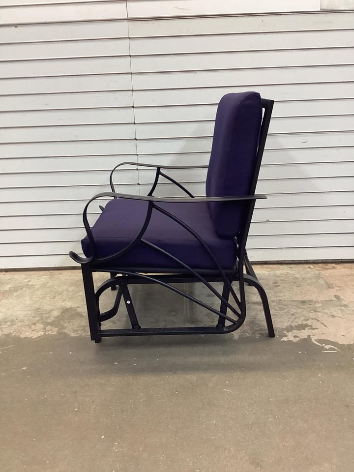 Metal Outdoor Glider Chair, Set of Two