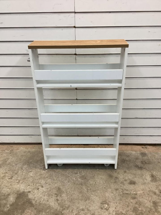 Costway 4-Tier Rolling Storage Cart on Wheels with Open Shelves and Handle