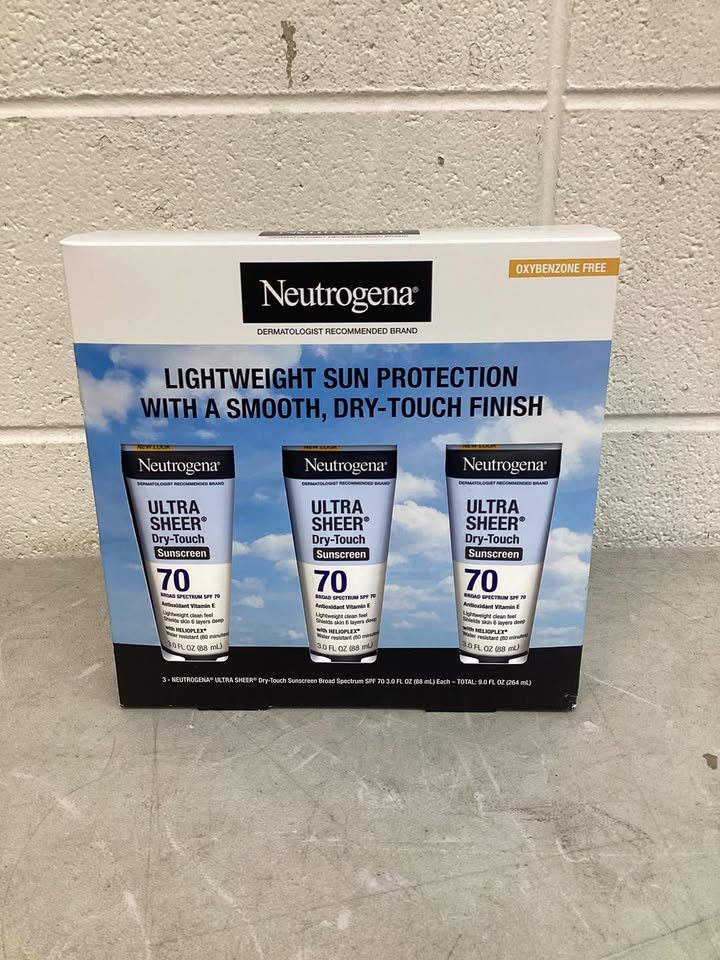 Neutrogena Ultra Sheer Dry-Touch Sunscreen Lotion, SPF 70, 3 oz., 3pk.