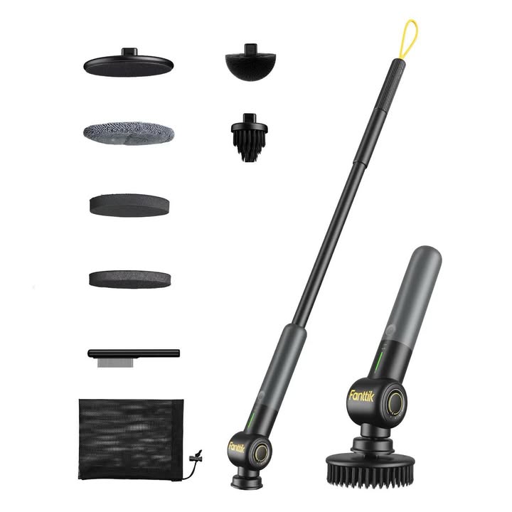 Fanttik Dual-Speed Electric Scrubber with 6 Brush Heads