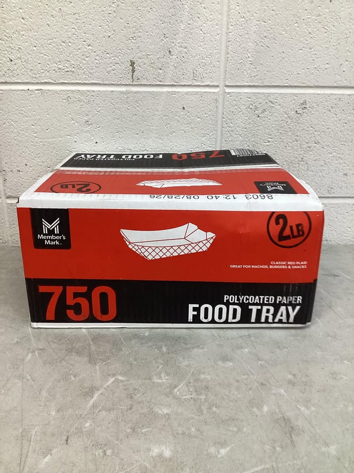 Member's Mark 2lb. Heavy Duty Paper Food Trays 750 ct.