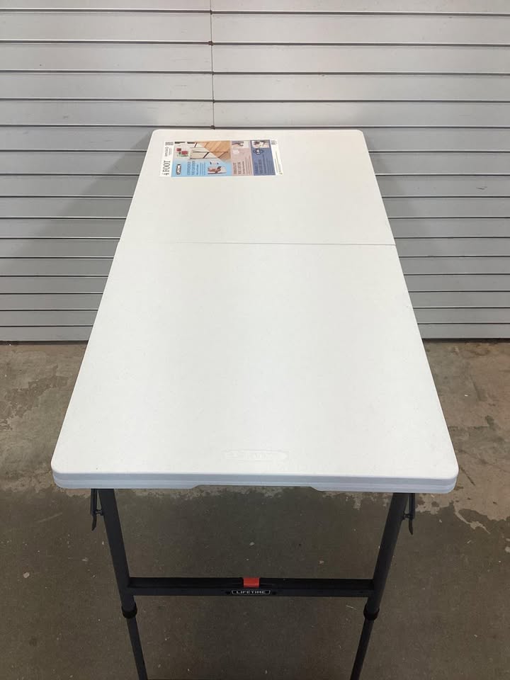 Lifetime 4' Residential Fold-In-Half Adjustable Height Table