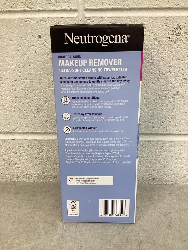 Neutrogena Makeup Remover & Night Calming Cleansing Towelettes, 25 ct., 5 pk.