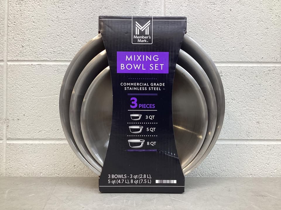 Member's Mark 3-Piece Stainless Steel Mixing Bowl Set