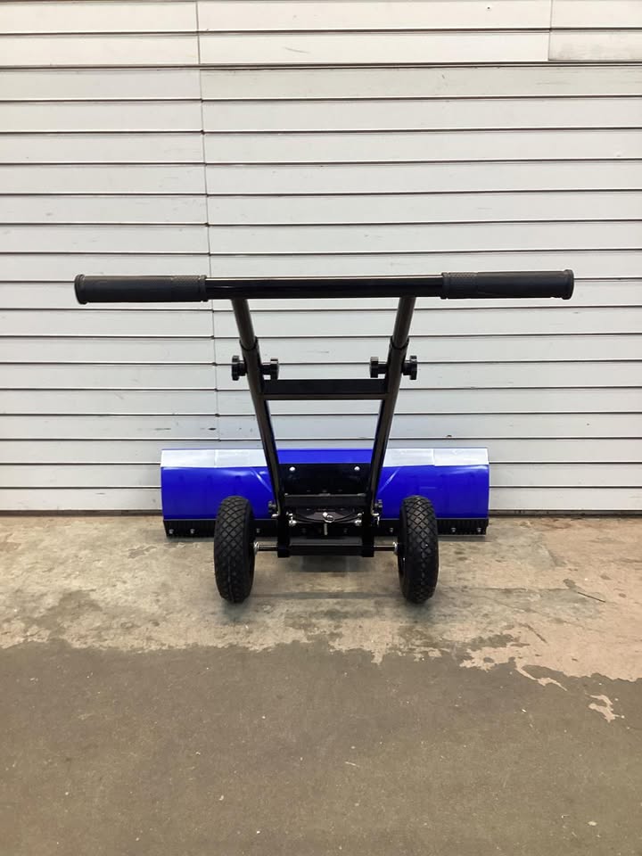Galvanized Blade 2-Wheel Snow Pusher w/ Adjustable Handle - 36in