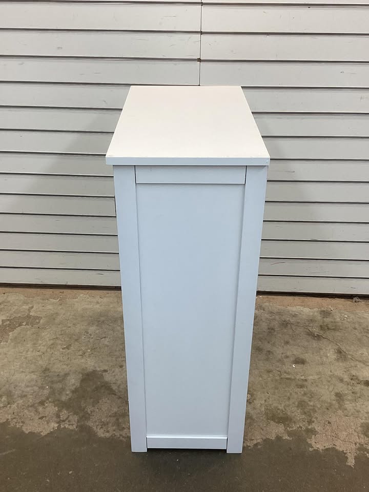 Costway Bathroom Storage Wooden 4 Drawer Cabinet Cupboard 2 Shelves Free Standing White