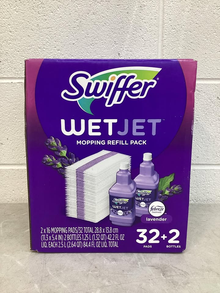 Swiffer WetJet Refill Pack, Lavender, 32 Pads + 2 Refills