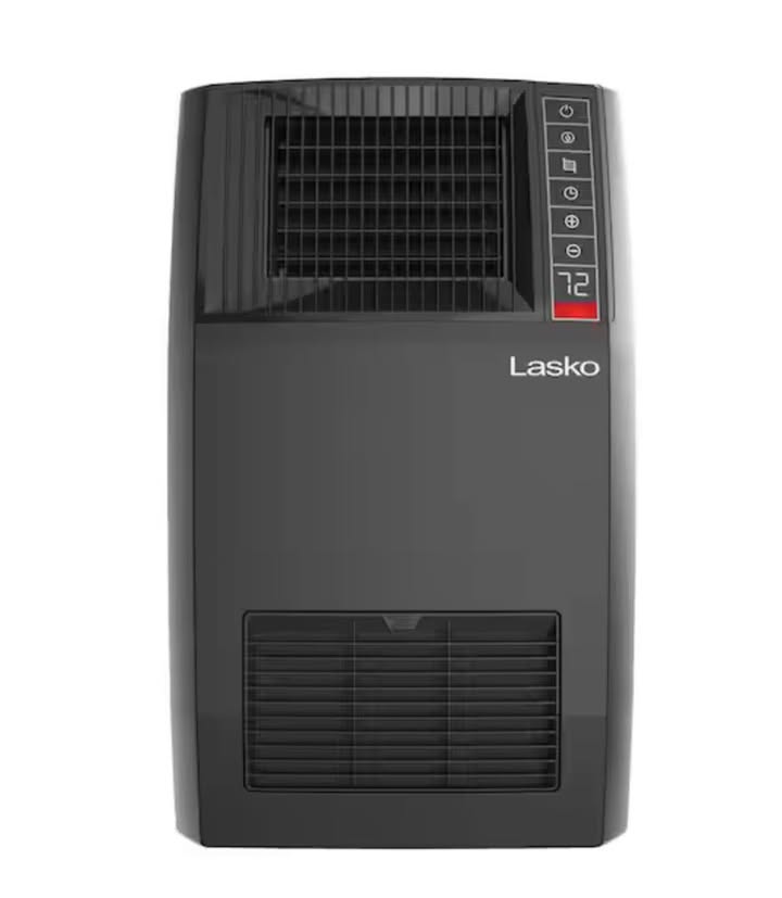 Lightly Used Lasko 1500-Watt 20 in. Black Electric Console Ceramic Space Heater with Tip-Over Switch, Adjustable Louvers, Timer