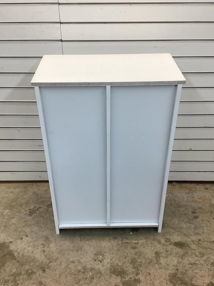 Costway Bathroom Storage Wooden 4 Drawer Cabinet Cupboard 2 Shelves Free Standing White