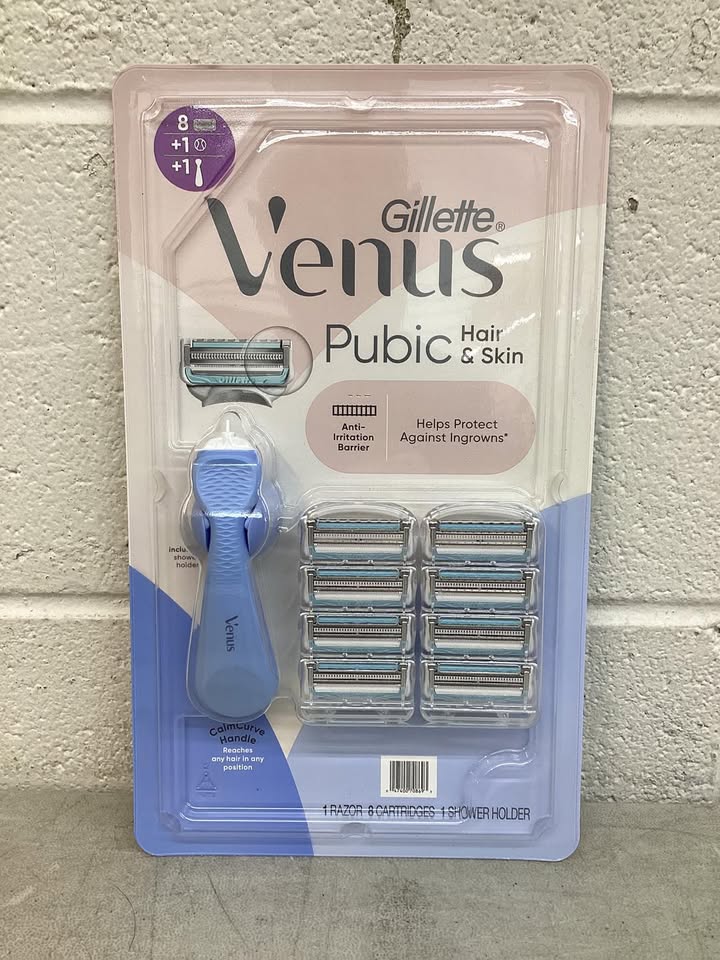 Venus Intimate Women's Razor, Handle, 8 Cartridges + Shower Holder