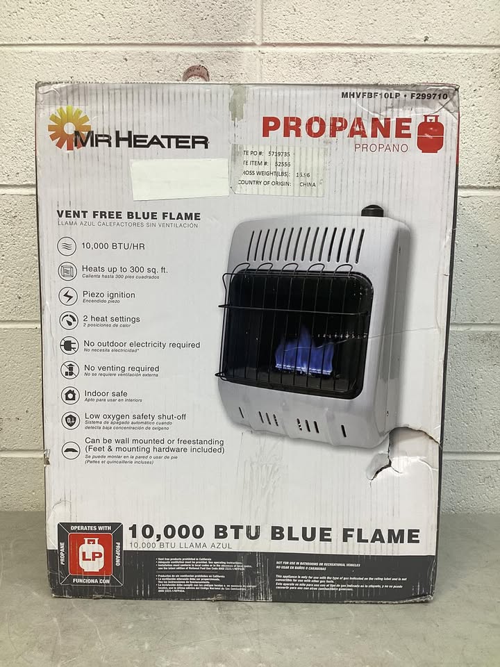 Mr. Heater Propane Vent-Free Blue Flame Wall Heater, 10,000 BTU