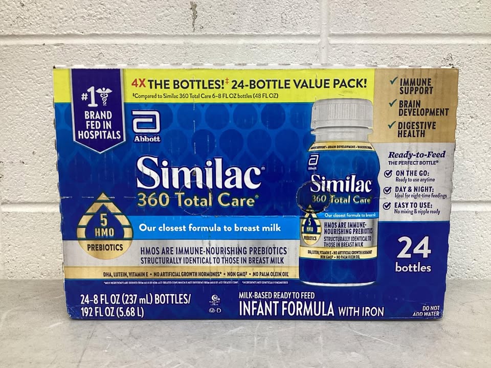 Similac 360 Total Care Infant Formula, Ready to Feed, 8 fl. oz., 24 ct.