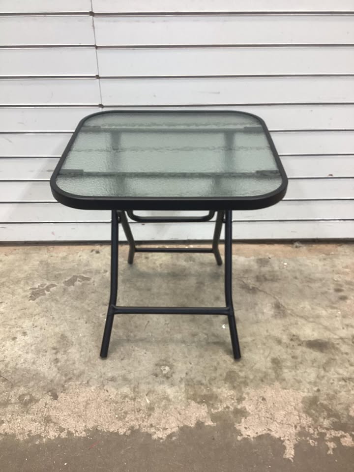 Costway 18 Inch Square Patio Bistro Table with Rustproof Frame