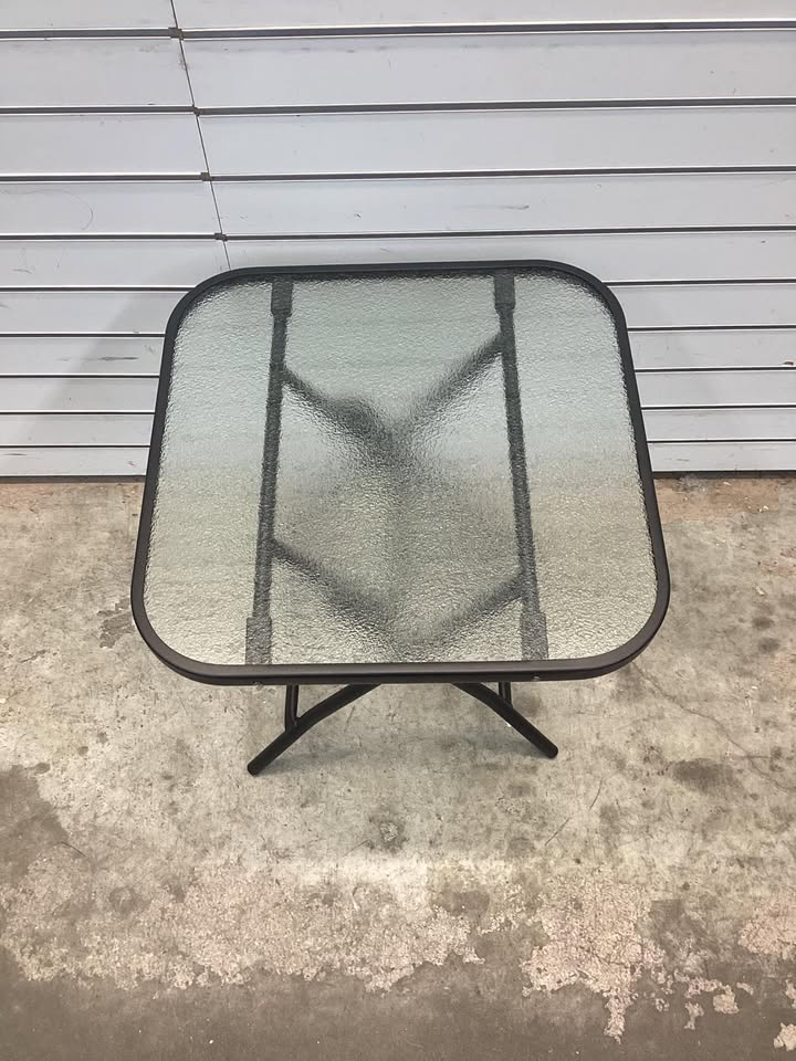 Costway 18 Inch Square Patio Bistro Table with Rustproof Frame