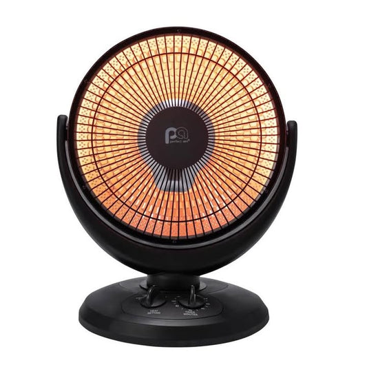 Perfect Aire 800/400W Radiant 14" Dish Heater, Black