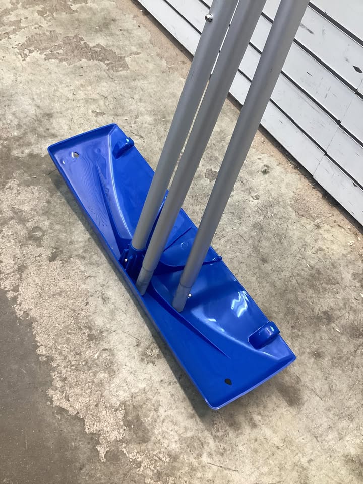 Snow Roof Rake, 24 in PP Plastic Blade, 3.8-18.2 ft Adjustable Roof Snow Scraper with Wheels for Leaves Debris Removal