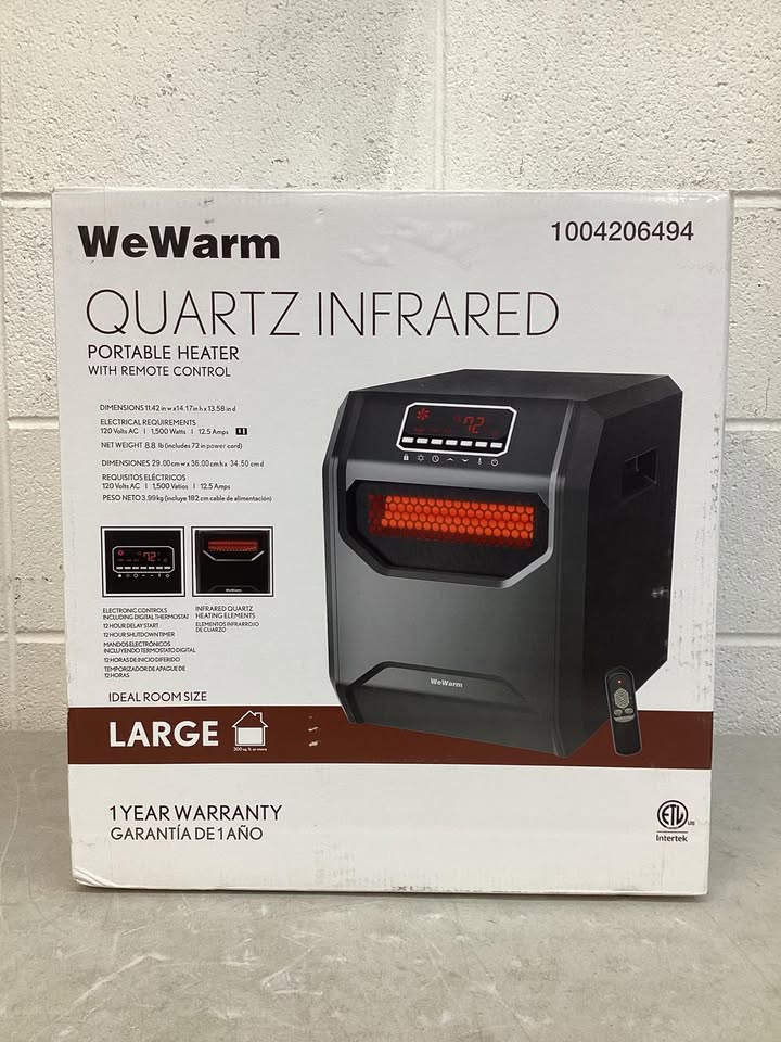 WeWarm 1500 W Electric Cabinet Infrared Space Heater with Remote Control