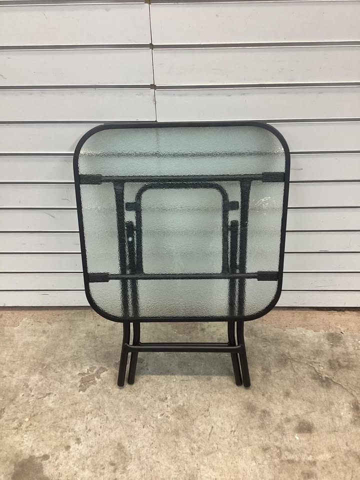 Costway 18 Inch Square Patio Bistro Table with Rustproof Frame