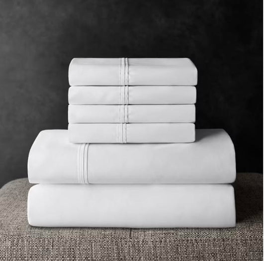 Member’s Mark Hotel Premier Collection 700-Thread-Count Solid Egyptian Cotton Sheet Set Size Queen