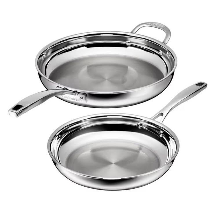 Cuisinart 2-Piece Premium Tri-Ply 10” & 12” Skillet Set