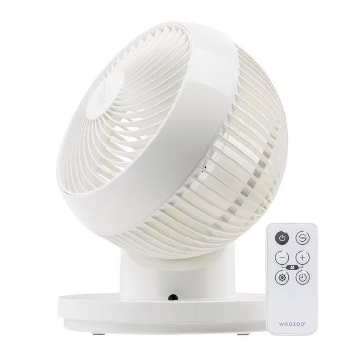 Woozoo 360 Degree Oscillating Personal Fan, White