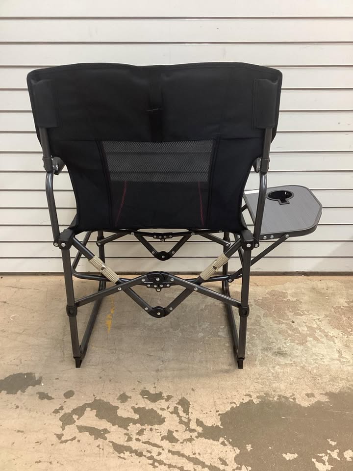 Folding Camping Chair with Side Table and Cup Holder with Carrying Bag