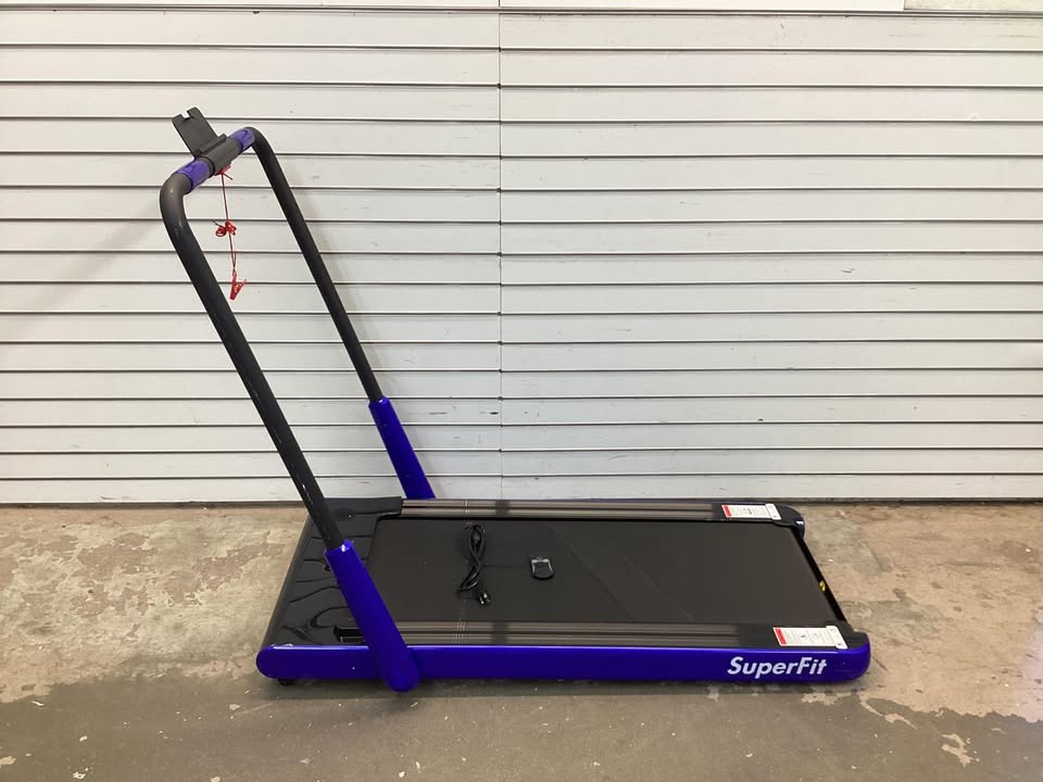 Costway SuperFit Treadmill Folding 2-in-1 No Armrests 2.25 HP App Connect Speaker LED Display and Remote Control