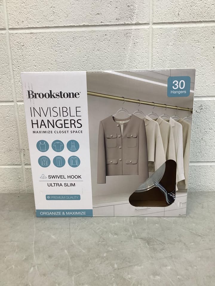 Brookstone Ultra Slim Invisible Closet Hangers- 30Pack