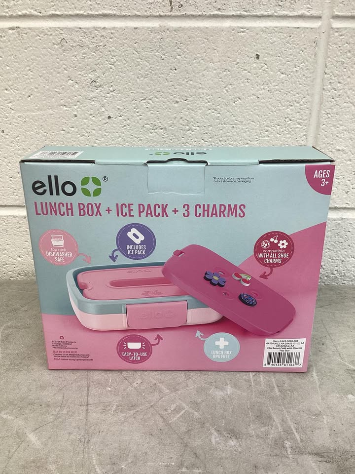 Ello Benni Kids Bento Lunch Box with Carry Handle & Ice Pack