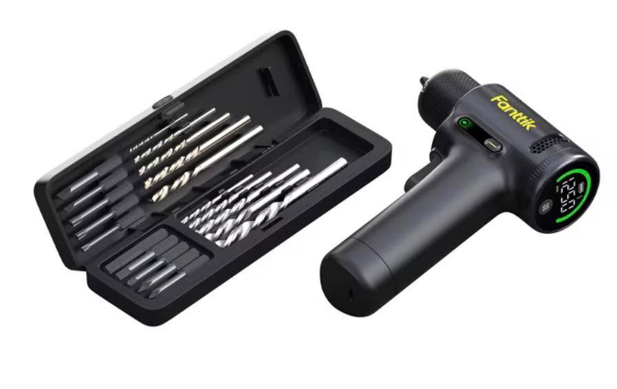 Fanttik Cordless Electric Drill with Brushless Motor & Dual Screen