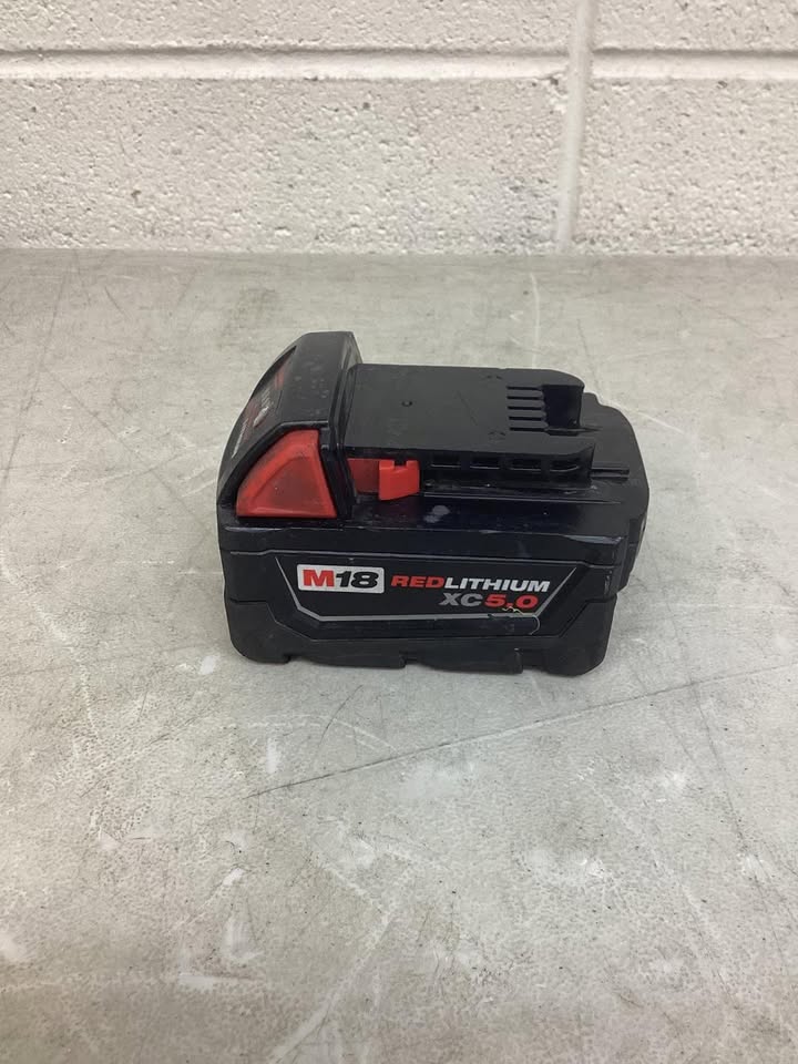Lightly Used Milwaukee M18 18-Volt 5.0 Ah Lithium-Ion XC Extended Capacity Battery Pack