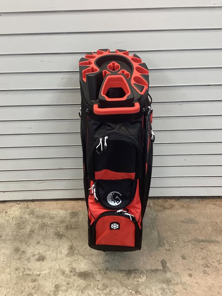 Costway Molded Lock Top Golf Cart Bag with 14-Way Full Length Dividers and 11 Pockets