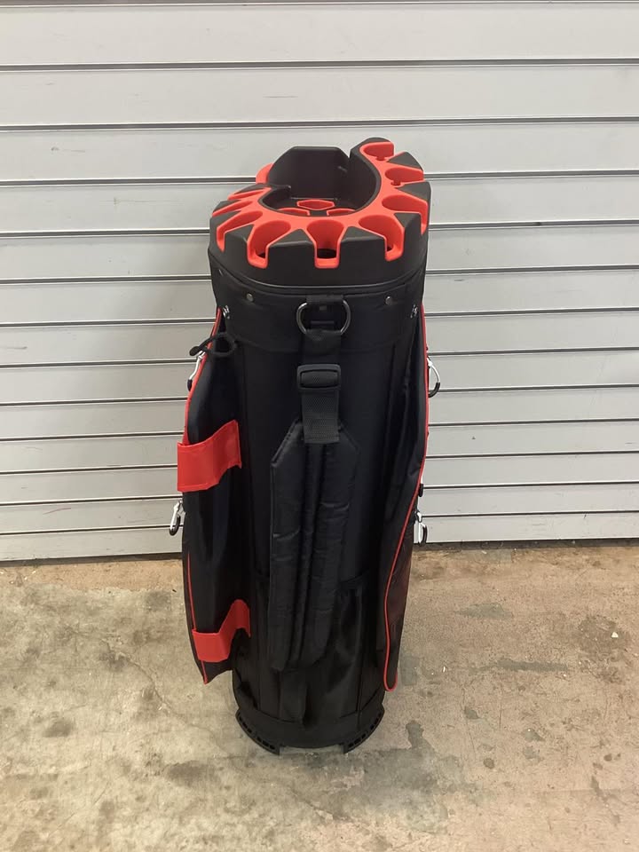 Costway Molded Lock Top Golf Cart Bag with 14-Way Full Length Dividers and 11 Pockets