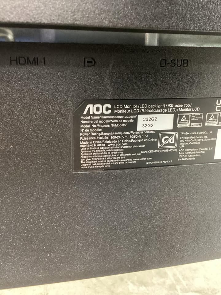AOC C32G2 Curved Gaming Monitor
