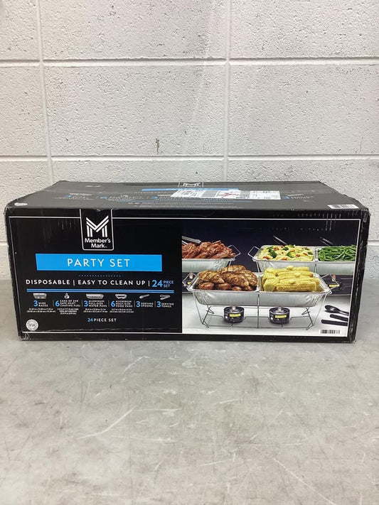 Member's Mark Party Set with 2-hour Safe Heat Chafing Fuel, 24 ct.