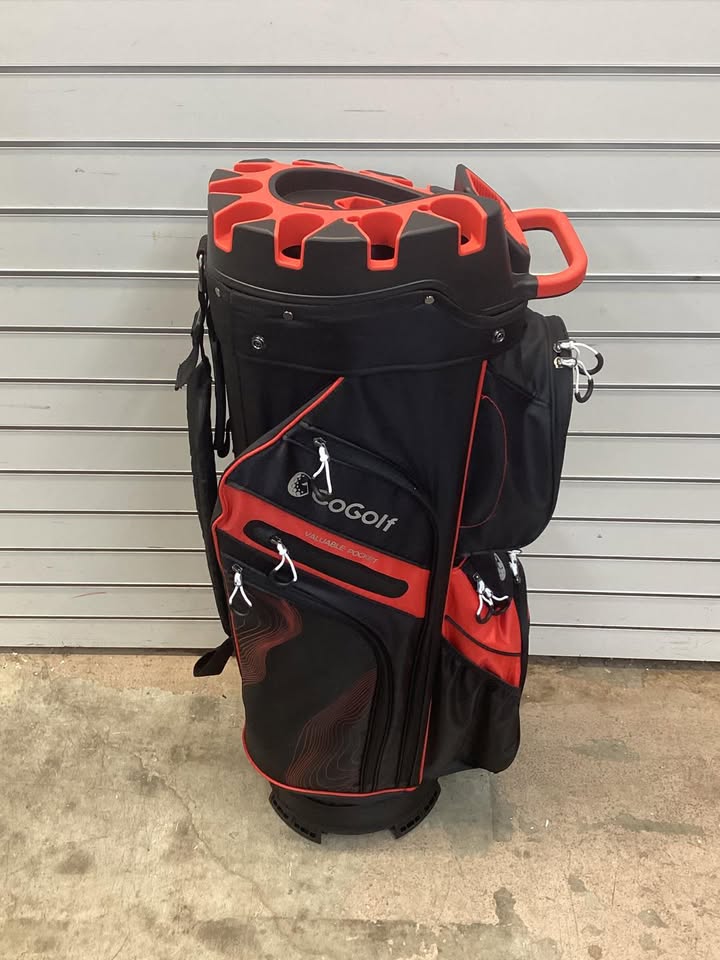 Costway Molded Lock Top Golf Cart Bag with 14-Way Full Length Dividers and 11 Pockets