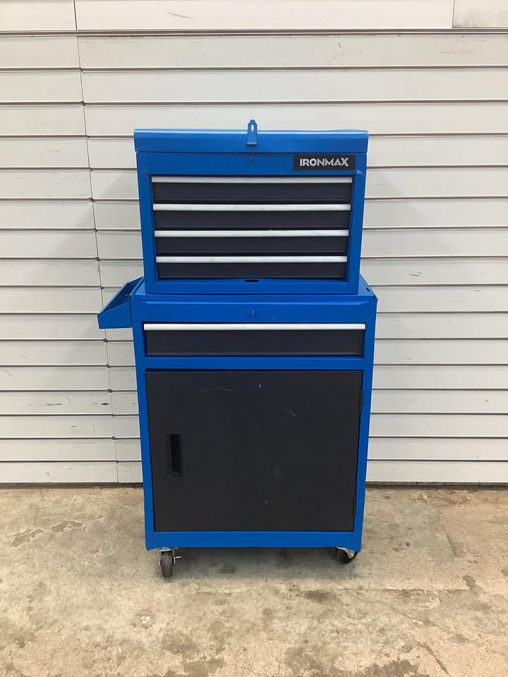 2-in-1 Rolling Tool Chest with 5 Sliding Lockable Drawers