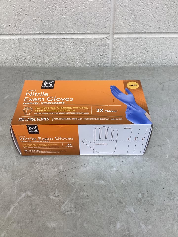 Member's Mark Nitrile Exam Gloves Size Large 200 ct.