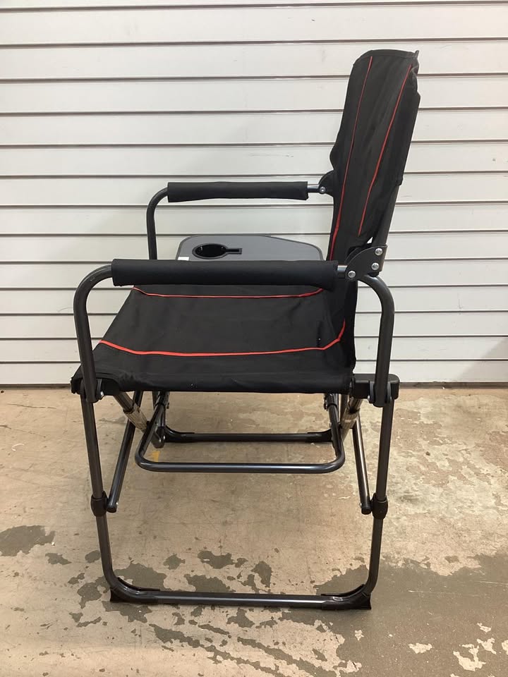 Folding Camping Chair with Side Table and Cup Holder with Carrying Bag